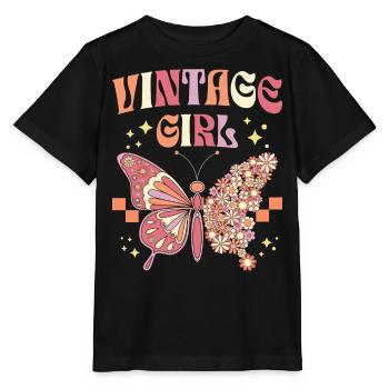 Woman mom retro style for vintage girl - Stanley/Stella MINI CREATOR Kids’ T-Shirt - black - Front - Mikhail (115cm)