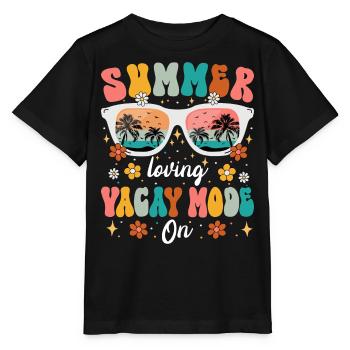 Liebt Sonne und Strandreisen Sommerferien - Stanley/Stella Kinder T-Shirt MINI CREATOR  - Schwarz - Vorne - Mikhail (115cm)