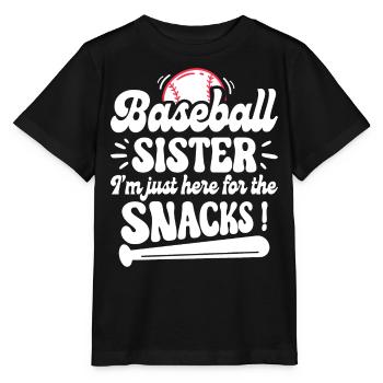 Humour Soeur Supporter Baseball - T-shirt bio MINI CREATOR Stanley/Stella Enfant - noir - Devant - Mikhail (115cm)