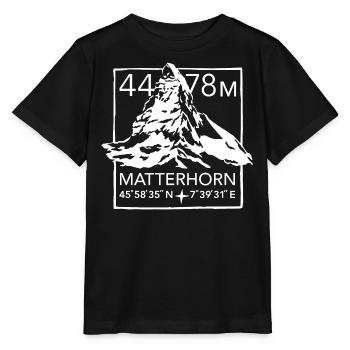 Matterhorn Zermatt Andenken Wandern Wanderung - Stanley/Stella Kinder T-Shirt MINI CREATOR  - Schwarz - Vorne - Mikhail (115cm)