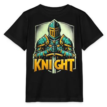 Épée Armure de Chevalier Médiéval - T-shirt bio MINI CREATOR Stanley/Stella Enfant - noir - Devant - Mikhail (115cm)