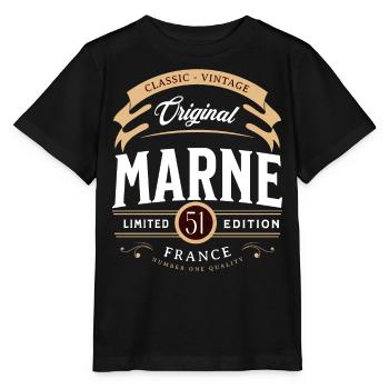 Marne Département France - T-shirt bio MINI CREATOR Stanley/Stella Enfant - noir - Devant - Mikhail (115cm)