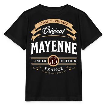 Mayenne Département France - T-shirt bio MINI CREATOR Stanley/Stella Enfant - noir - Devant - Mikhail (115cm)