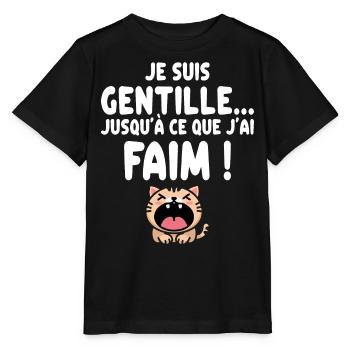 Humour Râleuse Cadeau Rigolo Femme - T-shirt bio MINI CREATOR Stanley/Stella Enfant - noir - Devant - Mikhail (115cm)