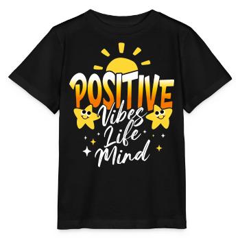 Optimiste Slogan Femme Positive - T-shirt bio MINI CREATOR Stanley/Stella Enfant - noir - Devant - Mikhail (115cm)