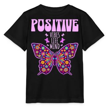 Papillon Slogan Femme Positive - T-shirt bio MINI CREATOR Stanley/Stella Enfant - noir - Devant - Mikhail (115cm)