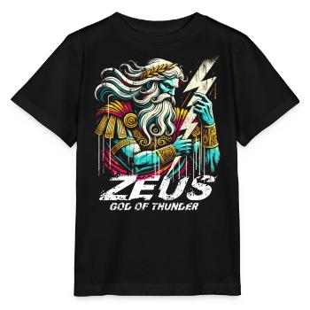 Zeus Griechischer Donnergott - Stanley/Stella Kinder T-Shirt MINI CREATOR  - Schwarz - Vorne - Mikhail (115cm)