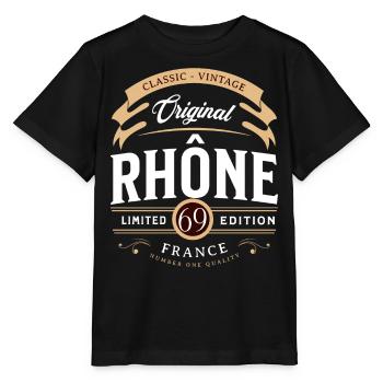 Rhône Département France - T-shirt bio MINI CREATOR Stanley/Stella Enfant - noir - Devant - Mikhail (115cm)