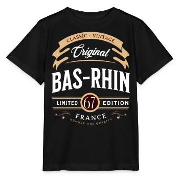 Bas-Rhin Département France - T-shirt bio MINI CREATOR Stanley/Stella Enfant - noir - Devant - Mikhail (115cm)