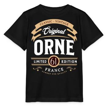 Orne Département France - T-shirt bio MINI CREATOR Stanley/Stella Enfant - noir - Devant - Mikhail (115cm)