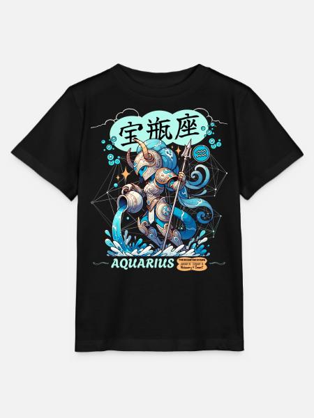 Wassermann Astrologisches Sternzeichen - Stanley/Stella Kinder T-Shirt MINI CREATOR - Schwarz
