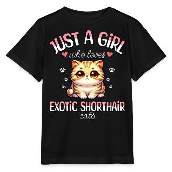 Fille Adore Chat Exotic Shorthair - T-shirt bio MINI CREATOR Stanley/Stella Enfant - noir - Devant - Mikhail (115cm)
