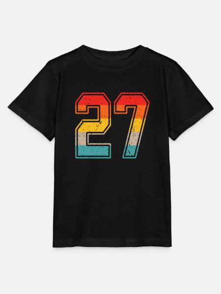 27 Jahre Retro Trikot Nummer 27 T-shirt Nummer 27 - Stanley/Stella Kinder T-Shirt MINI CREATOR  - Schwarz