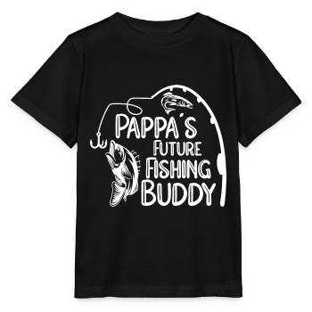 Dad's little fishing partner baby little fisherman - Stanley/Stella MINI CREATOR Kids’ T-Shirt - black - Front - Mikhail (115cm)