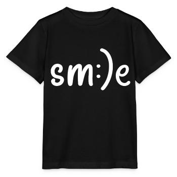 Smiling, smiling, smiling - Stanley/Stella MINI CREATOR Kids’ T-Shirt - black - Front - Mikhail (115cm)