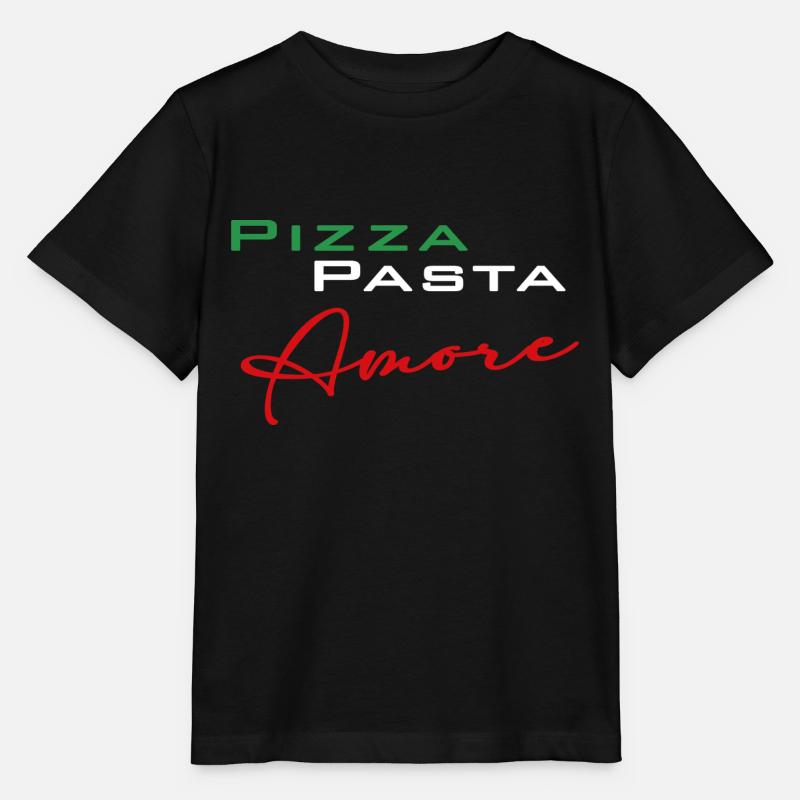 Pizza Pasta Amore - Stanley/Stella Kinder T-Shirt MINI CREATOR  - Schwarz