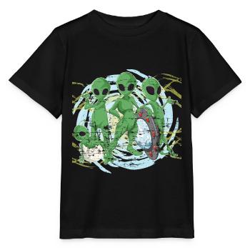 Alien - Stanley/Stella Kinder T-Shirt MINI CREATOR  - Schwarz - Vorne - Mikhail (115cm)