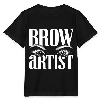 Eyebrow Beautician Gift Brow Artist - Stanley/Stella MINI CREATOR Kids’ T-Shirt - black - Front - Mikhail (115cm)
