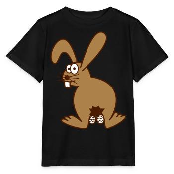 Osterhase mit ostereiern - Stanley/Stella Kinder T-Shirt MINI CREATOR  - Schwarz - Vorne - Mikhail (115cm)