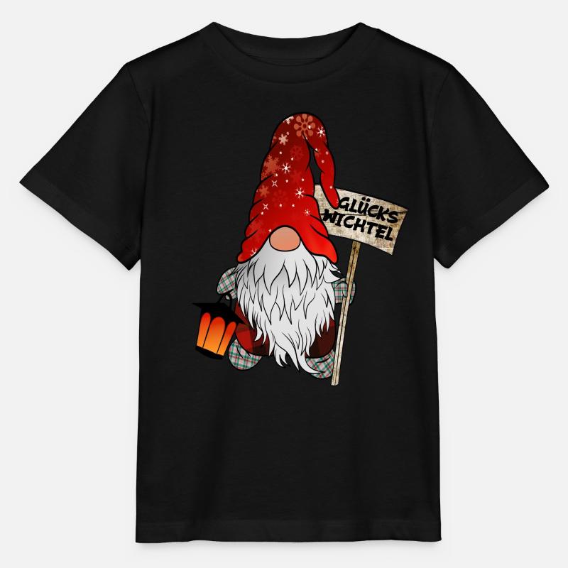 Glücks Wichtel – Weihnachtsgnom - Stanley/Stella Kinder T-Shirt MINI CREATOR  - Schwarz