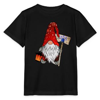 Blaulicht Wichtel Weihnachtsgnom - Stanley/Stella Kinder T-Shirt MINI CREATOR  - Schwarz - Vorne - Mikhail (115cm)