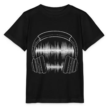 Music Headphone Equalizer Gift Soundwave - Stanley/Stella MINI CREATOR Kids’ T-Shirt - black - Front - Mikhail (115cm)