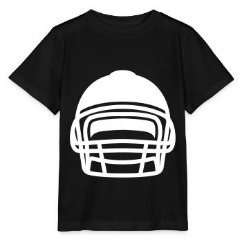 Football Helm - Stanley/Stella Kinder T-Shirt MINI CREATOR  - Schwarz - Vorne - Mikhail (115cm)