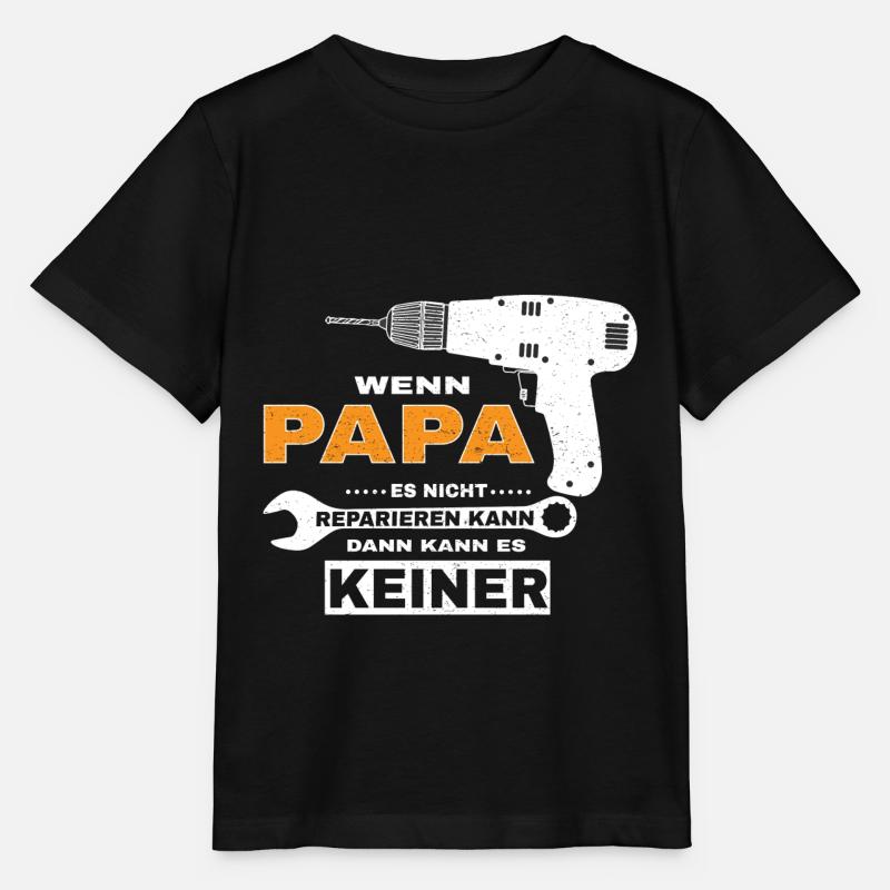 Lustiger Spruch Handwerker Papa Vati Heimwerker - Stanley/Stella Kinder T-Shirt MINI CREATOR - Schwarz