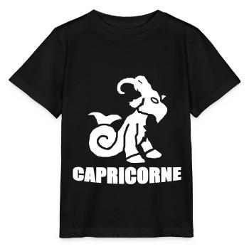 capricorne - T-shirt bio MINI CREATOR Stanley/Stella Enfant - noir - Devant - Mikhail (115cm)