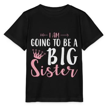 Soon I'll be a big sister - Stanley/Stella MINI CREATOR Kids’ T-Shirt - black - Front - Mikhail (115cm)