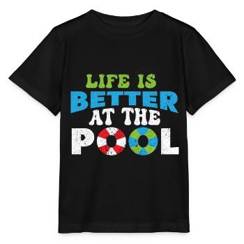Swimmers Swimming 50 meters track Breaststroke - Stanley/Stella MINI CREATOR Kids’ T-Shirt - black - Front - Mikhail (115cm)