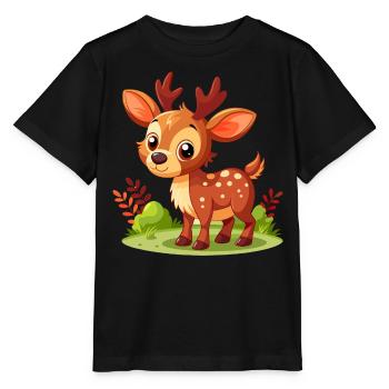 Mignon bébé orignal - T-shirt bio MINI CREATOR Stanley/Stella Enfant - noir - Devant - Mikhail (115cm)