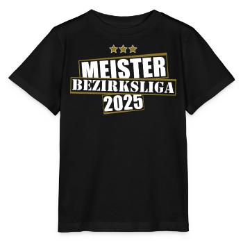 Meister Bezirksliga 2025 Aufstiegstrikot - Stanley/Stella Kinder T-Shirt MINI CREATOR  - Schwarz - Vorne - Mikhail (115cm)