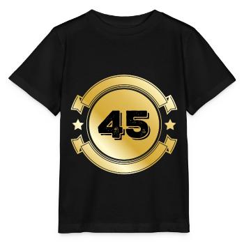 Emblème d’or 45 - T-shirt bio MINI CREATOR Stanley/Stella Enfant - noir - Devant - Mikhail (115cm)