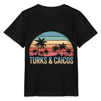 Turks- und Caicosinseln - Stanley/Stella Kinder T-Shirt MINI CREATOR  - Schwarz - Vorne - Mikhail (115cm)