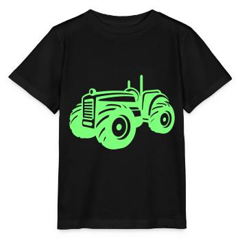 Traktor Fahrzeug - Stanley/Stella Kinder T-Shirt MINI CREATOR  - Schwarz - Vorne - Mikhail (115cm)