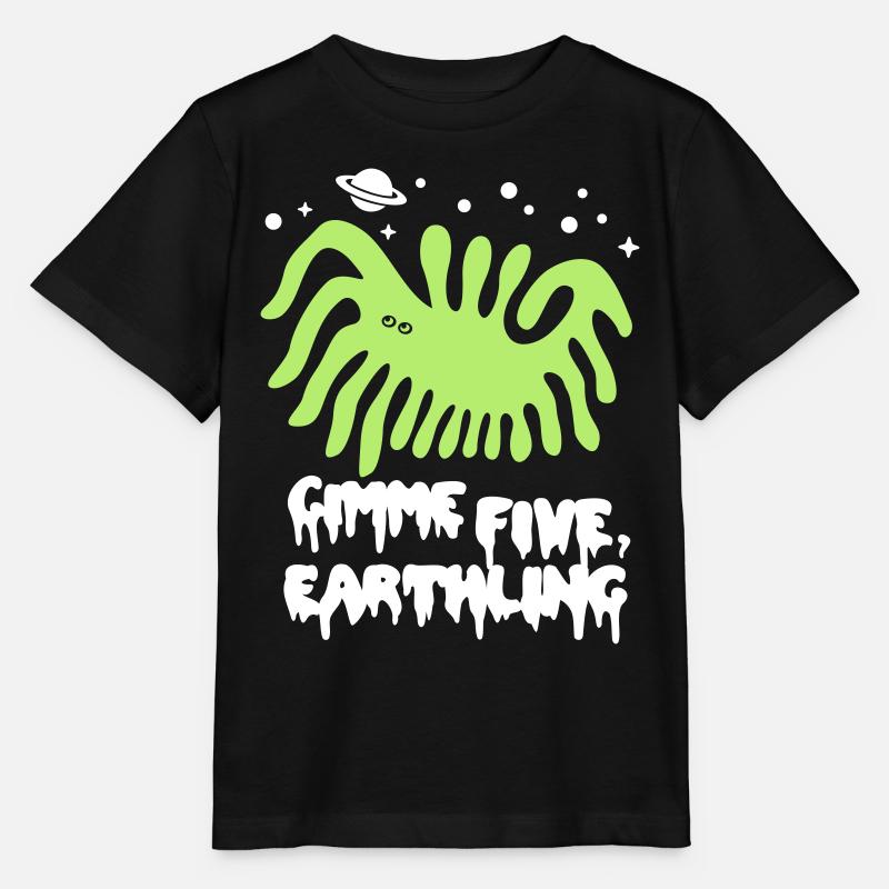 Gimme Five - Monster sagt hallo - Stanley/Stella Kinder T-Shirt MINI CREATOR  - Schwarz