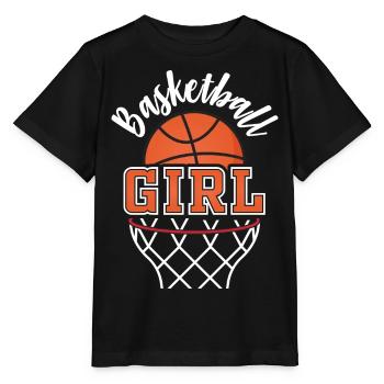basketball women's basketball player basketball - Stanley/Stella MINI CREATOR Kids’ T-Shirt - black - Front - Mikhail (115cm)