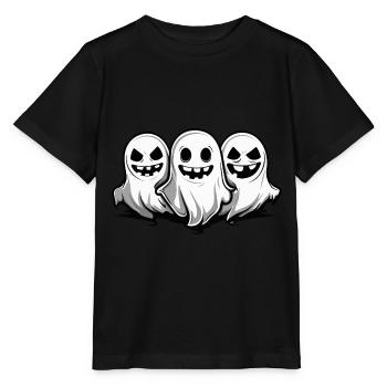Fantômes Halloween Fantôme - T-shirt bio MINI CREATOR Stanley/Stella Enfant - noir - Devant - Mikhail (115cm)