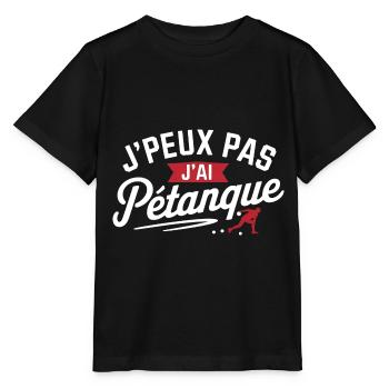 Ich kann nicht, ich habe Petanque - Stanley/Stella Kinder T-Shirt MINI CREATOR  - Schwarz - Vorne - Mikhail (115cm)