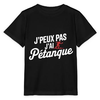 Ich kann nicht, ich habe Petanque - Stanley/Stella Kinder T-Shirt MINI CREATOR  - Schwarz - Vorne - Mikhail (115cm)