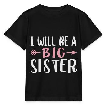 Ich werde große Schwester - Stanley/Stella Kinder T-Shirt MINI CREATOR  - Schwarz - Vorne - Mikhail (115cm)