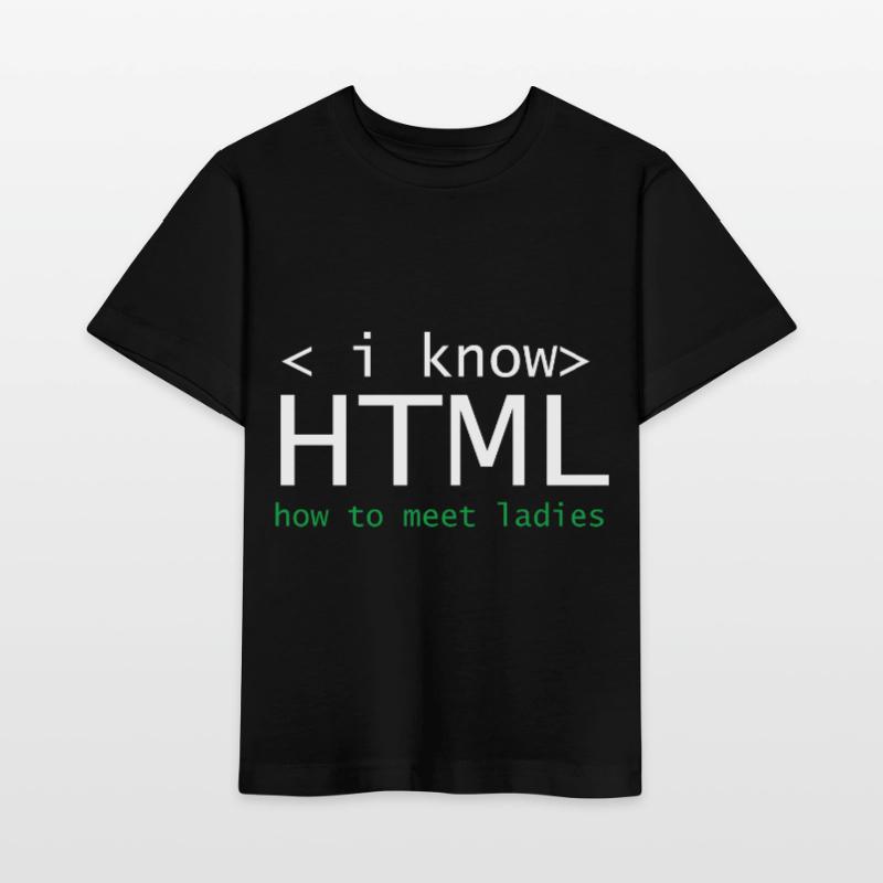 HTML Editor Hypertext Markup Language Web Document T-shirt bio MINI CREATOR Stanley/Stella Enfant