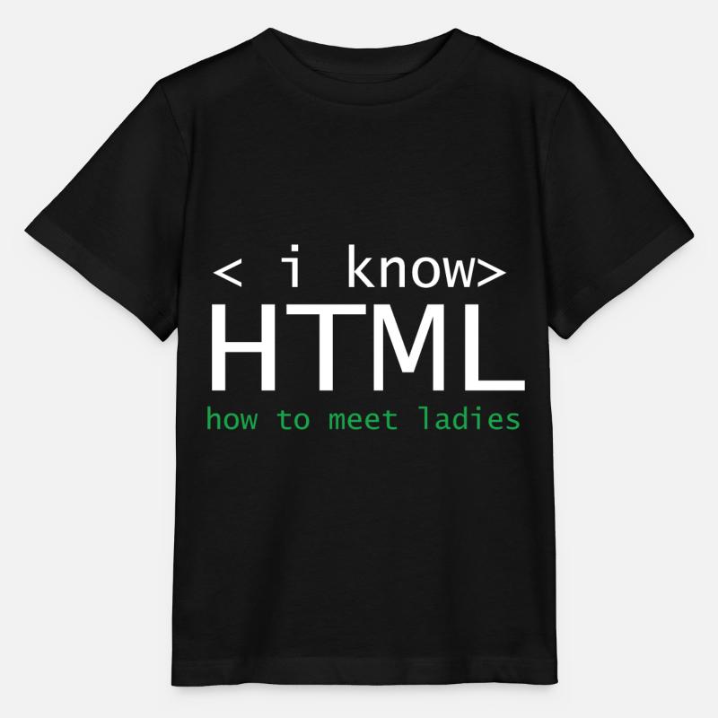 HTML Editor Hypertext Markup Language Webdokument - Stanley/Stella Kinder T-Shirt MINI CREATOR  - Schwarz