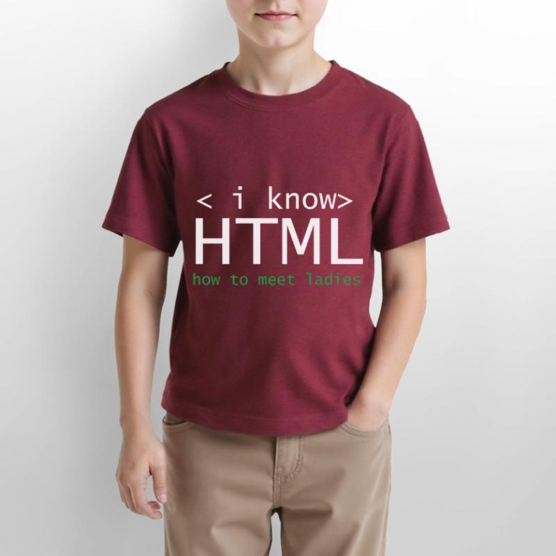 HTML Editor Hypertext Markup Language Web Document Stanley/Stella MINI CREATOR Kids’ T-Shirt