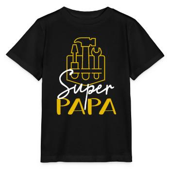 Super Papa - T-shirt bio MINI CREATOR Stanley/Stella Enfant - noir - Devant - Mikhail (115cm)