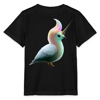 Einhorn Vogel - Stanley/Stella Kinder T-Shirt MINI CREATOR  - Schwarz - Vorne - Mikhail (115cm)