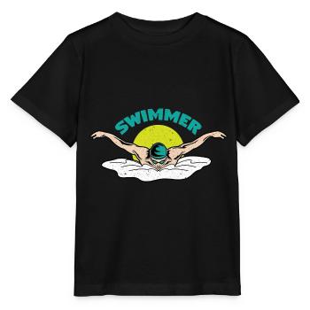 Swimmers Swimming 50 meters lane - Stanley/Stella MINI CREATOR Kids’ T-Shirt - black - Front - Mikhail (115cm)