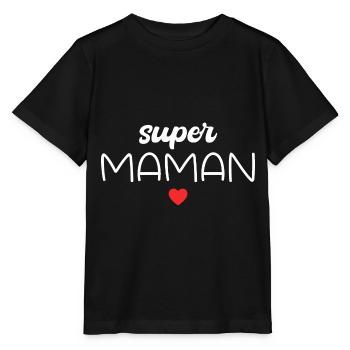 Super Maman - T-shirt bio MINI CREATOR Stanley/Stella Enfant - noir - Devant - Mikhail (115cm)