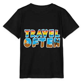 Reisen Reise Urlaub Ferien Verreisen - Stanley/Stella Kinder T-Shirt MINI CREATOR  - Schwarz - Vorne - Mikhail (115cm)
